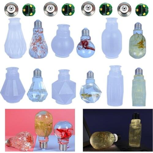 Epoxy Mold Bulb Silicone Mold Mirror Resin Crystal Bulb Lighting Decoration Accessories for DIY Decoration Handicraft Making
