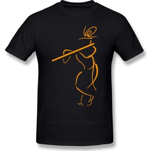 Krishna T Shirt Krishna Hare Krishna T-Shirt Awesome Men Tee Shirt 100% Cotton Oversize Streetwear Short-Sleeve Graphic Tshirt