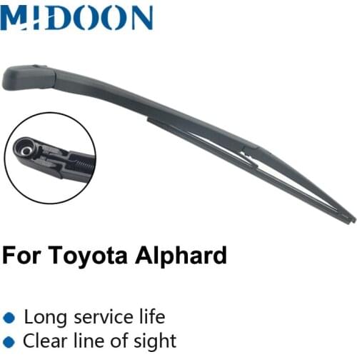 MIDOON Wiper 16" Rear Wiper Blade & Arm Set Kit For Toyota Alphard AH10 Windshield Windscreen 2002 -2008 2003 2004 2005 2006