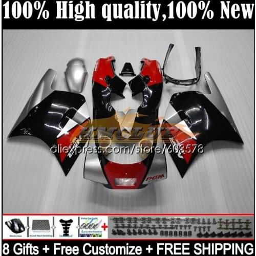 Body For HONDA VFR400 R V4 VFR400RR RVF400R VFR400R 1987 1988 34CL.2 RVF VFR 400 R RR 400R CC NC24 87 88 Fairings red silver