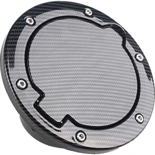 For 2007- 2017 Jeep Wrangler JK Unlimited Gas Cap Cover Fuel Tank Door Carbon Fiber Version