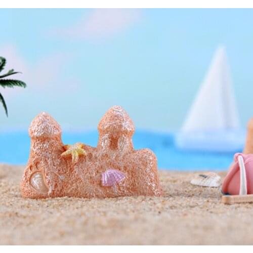 Miniature christmas Beach Ocean series water feature bucket Sand sculpture castle Resin material Home decoration accessories