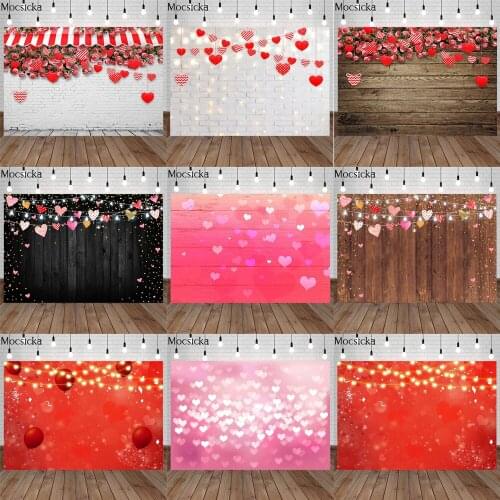 Mocsicka Valentines Day Rose Bokeh Photography Background Love Backdrop Romantic Art Portrait Photo Decoration Props Studio