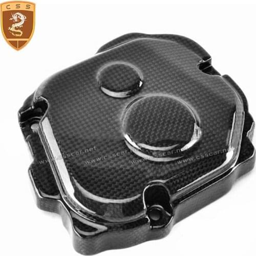 CSSCAR Fashion Motorcycle Engine Cover fits 2016-on KAWASAKI ZX 10R Glossy Black Carbon Fiber Motorcycle Parts Frame Cover K#22
