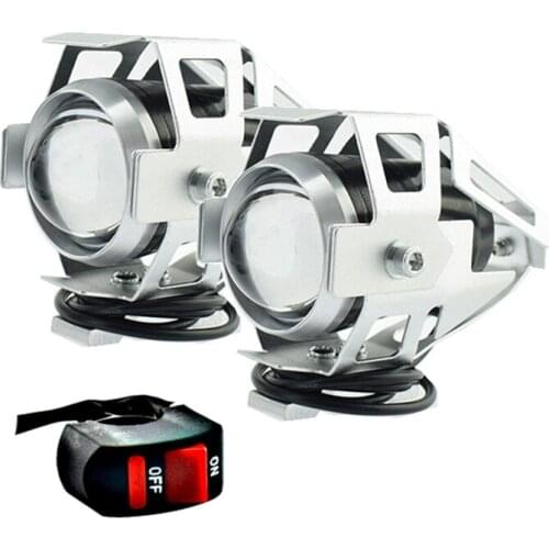 Motorbike work lights motorcycle fog lights spot lamp125W 12v U5 headlights spotlight moto auxiliary driving lamp led headlamp