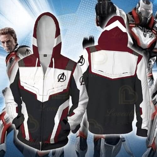 The Endgame Quantum Realm Hoodie Men Women Zipper Hooded Pullover Coat 3D Printed Sweatshirt Jacket Hot Sale