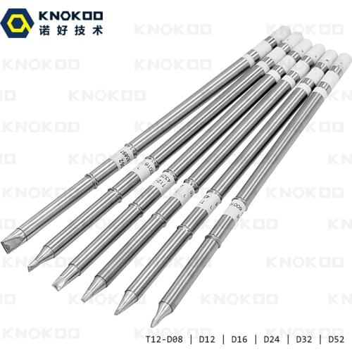 KNOKOO High Quality T12 Series Solder Iron Tips for FX951/FX 952 Soldering Station FM2027/FM2028 Iron