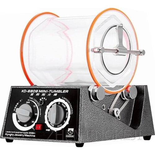 Desktop Jewelry Polisher Capacity 3kg Rotary Tumbler Polishing Machine Small Drum/Rolling Barrel Polished Machine KD-6808-130