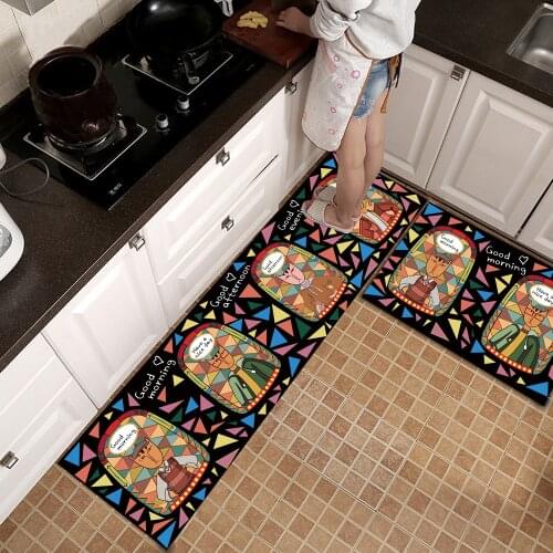 Waterproof Oilproof Kitchen Mat Antislip Bath Mat Soft Bedroom Floor Mat Living Room Carpet Doormat Kitchen Rug