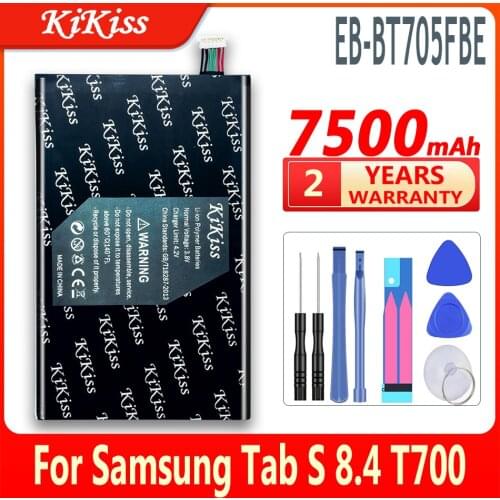 Original KiKiss Tablet Replacement Battery For Samsung Galaxy Tab S 8.4 T700 T705 SM-T700 T701 SM-T705 EB-BT705FBE EB-BT705FBC