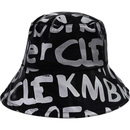 Fashion Panama alphabet bucket hat unisex summer beach bucket hat hat mens ladies casual hat outdoor foldable fishing fisherman