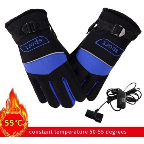 Electric Heated Gloves Ski Winter Warm Gloves Heated for cycling Ski Gloves 3 adjustable Temperature Control Hand Warmer