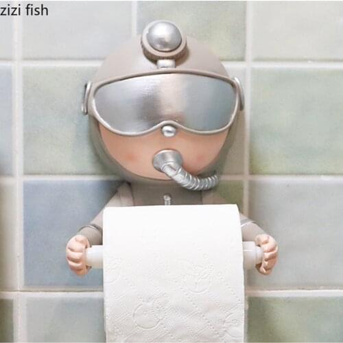 Resin Diver Paper Holders Napkin Holder Wall-mounted Paper Towel Storage Rack Wall Decoration Towel Rack Shelf Paper Roll Holder