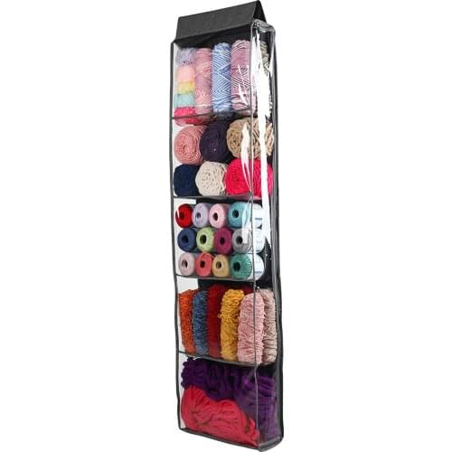 Hanging Wool Yarn Thread Storage Bag, Knitting Organizer, Container for Room Home for Knitting Needles Crochet Hooks Accessory