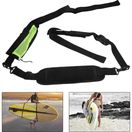 Surfboard Adjustable Shoulder Strap Nylon Carrier Carry Shoulder Belts Kayak Canoe Surfboard FRP Inflatable Paddle-Board Surfing