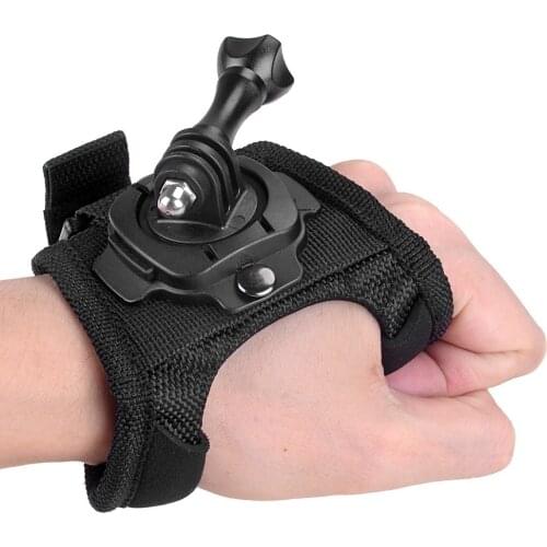 Glove Wrist Hand Mount Strap 360 Degree Rotation Holder + Long Screw for Gopro Hero 7/6/5/4/3/2/1 SJCAM Xiaomi Yi Accessories