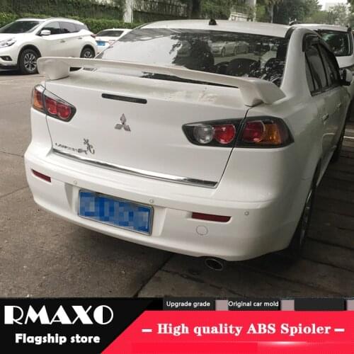 For Mitsubishi EVO Spoiler 2009-2015 EVO Spoiler High Quality ABS Material Car Rear Wing Primer Color Rear Spoiler