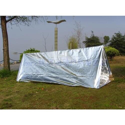 2 Person Outdoor Emergency Shelter Waterproof Thermal Blanket Rescue Survival Kit SOS Sleeping Bag Survival Tube Emergency Tent