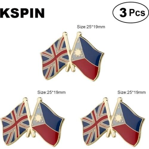UK & Philippines Lapel Pin Brooches Pins Flag badge Brooch Badges