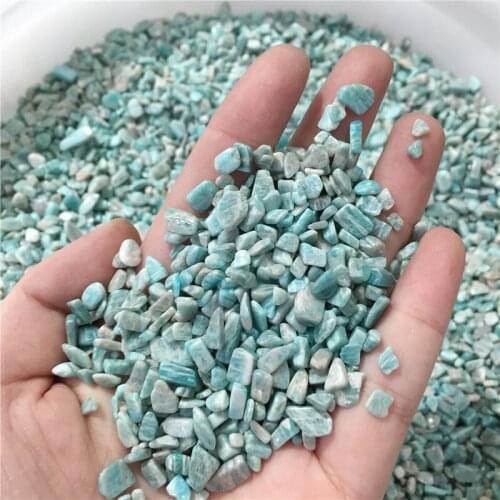 1/2 lb Natural Amazonite Tumbled Stones Crystal Gravel For Landscaping Home Decor