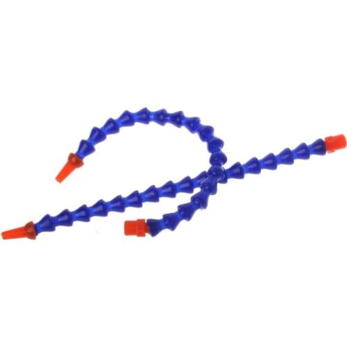 10 Pcs Round Nozzle 1/4PT Flexible Oil Coolant Pipe Hose Blue Orange