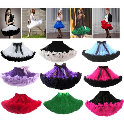 2020 Fashion Cosplay lace Colorful Womens Tutu Skirt Adult Tulle Ballet Dance Costume Fluffy Short Petticoat