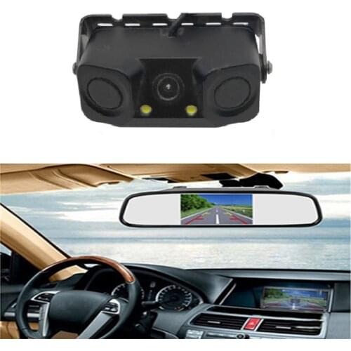 4.3"LCD Three-in-one radar camera reversing camera buzzer reverse image intelligent ranging rearview radar parking system 7"LCD