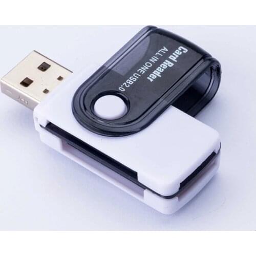 5pieces / bags Wholesale Fashion 3-In-1 Aluminum Memory Card Reader smart For MicroSD,SD,TF,MS Duo,MS PRO Card Readers USB2.0