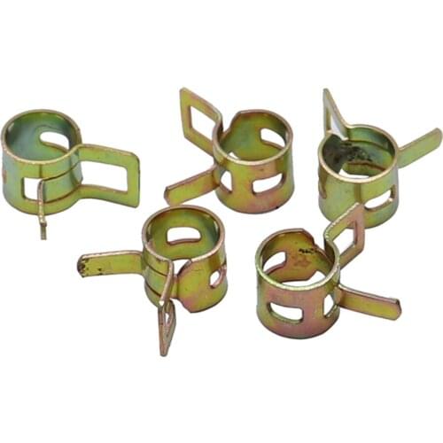 5 Pieces Fuel Line Hose Tubing Water Pipe Air Tube Spring Clips Clamps Fit Motorcycle Scooter Car Vehicle ATV Go Kart