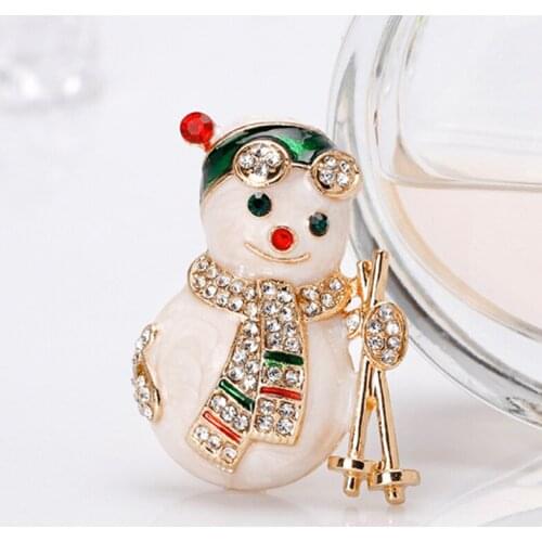 Hot Sale 2020 Christmas New Year Snowman Brooch Corsage Gifts Banquet Pins Decorations Badge Exquisite Brooches