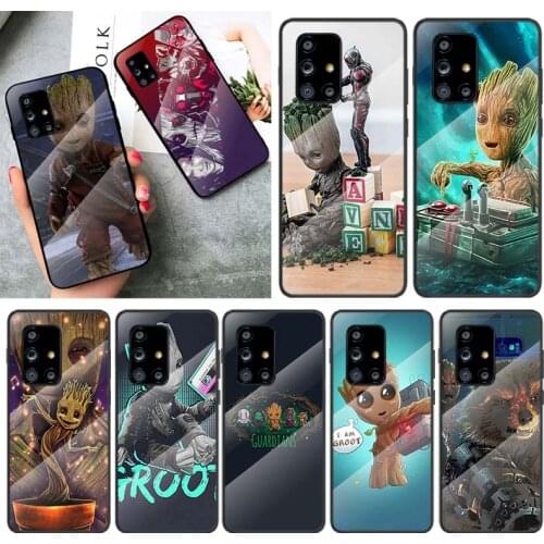 Tempered Glass Cover Guardians of the Marvel For Samsung Galaxy A91 A81 A72 A71 A52 A51 A41 A31 A21S A11 A01 Phone Case
