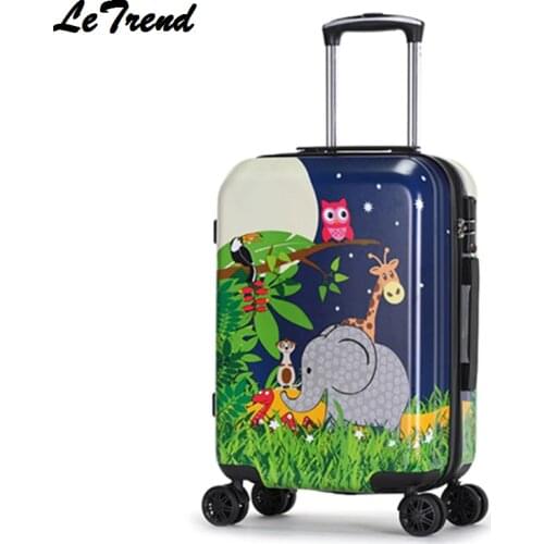 New Fashion 20inch Cute Cartoon Suitcases Wheel Kids Car/Dinosaur Rolling Luggage Spinner Trolley Children Travel Bag Student
