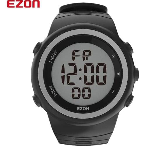 EZON T023 Mens Digital Sport Watch for Outdoor Running With Pedometer Stopwatch Countdown Timer Alarm 50M Waterproof