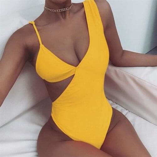 June lips Red One-piece Swimwear