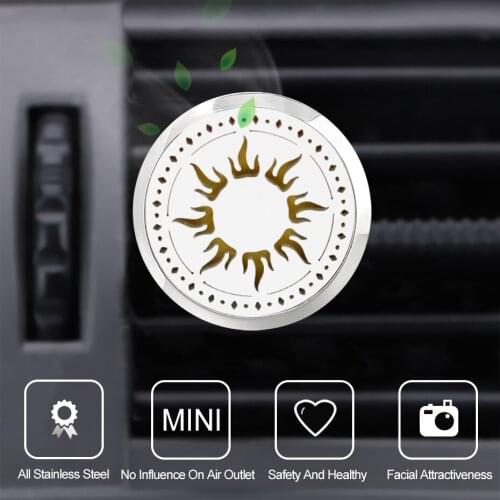 Cross horse Essential Oil Car Diffuser Locket removable vent clip Stainless Steel Perfume locket Magnetic 10 Pads drop shipping