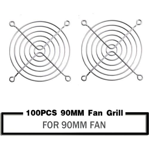 100 Pieces 90mm 9cm Fan Grills 90mmx90mm Metal Wire Finger Guard For CPU Fan DC Fan Grill Guard Protector Nickel Plated
