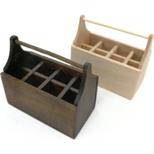 1/12 Miniature Eight grid toolbox Furniture For DIY Dollhouse Room Accessory Toys