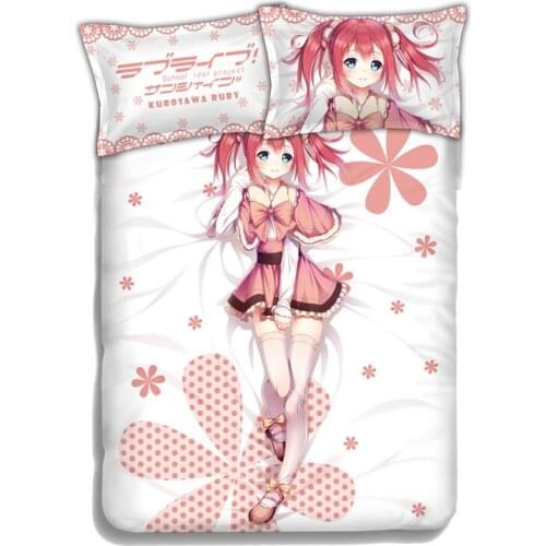 New Anime Cartoon Card Captor Sakura RUBY MOON Quilt Cover Soft Printed Bedding Set With Pillow Cases Bed Sheet Duvet Cover Set