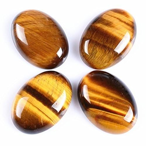 Wholesale 10pcs/lot Gold Tiger Eye Bead 18*25mm Oval Gem Stone Bead Cabochon,Jewelry Cabochon Beads Ring Face