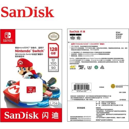 OriginalSanDisk memory card 128GB 64GB 256GB micro SD card New style for Nintendo Switch microsd TF card SDXC UHS-I with adapter