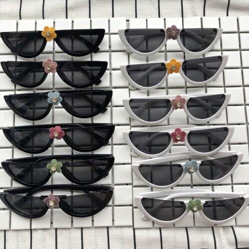 Original 12 Ladies Sunglasses Handmade Half-band Flower Decoration Border Fashion Sunglasses UV400