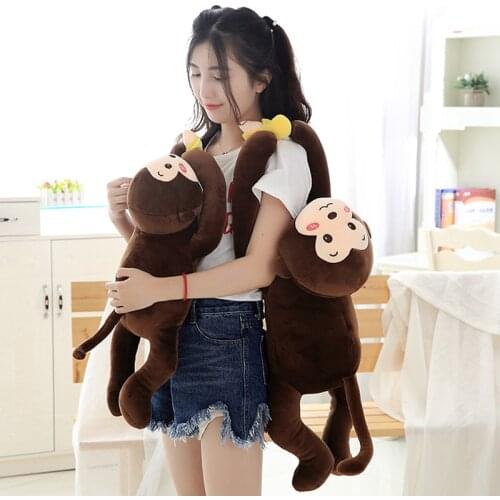 1pc 60/80/100cm Kawaii Animals Stuffed Pillow Cute Monkey Rabbit Plush Toys for Children Kids Girl Cushion Funny Birthday Gifts