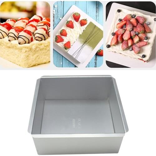 Cake Pan, Non Stick Square Shaped Cake Pan Bakeware Aluminum Cake Mold Tool Baking Accessories for Bread, Mousse, Cheese Cake