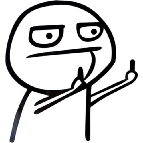 Funny Middle Fingers Stickers Car Vinyl Decal Auto Motorcycle Styling Reflective JDM Cartoon Sticker 15x14cm