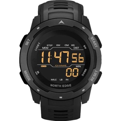 Sport Mens Watches,Visible Screen With Strong Light, 5ATM Waterproof Watch,Calorie Record,Dual Time,Digital Electronic Clock