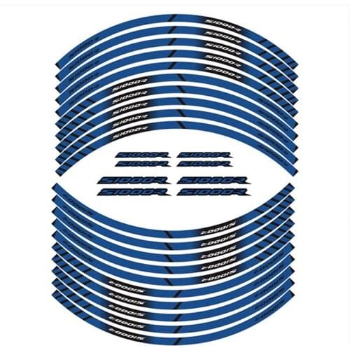 S1000R LOGO Motorcycle Reflective Wheel Sticker Moto Tire Decoration Protection Decal Rim Decals Sticker For BMW S 1000R s1000 r