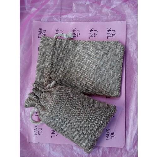 10*14cm 50pcs Jute sack Drawstring Gift Bags for Storage Cosmetic\wedding\christmas\Jewelry\Accessories Linen pouch Packaging