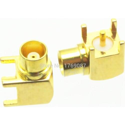 10PCS MCX Female Jack Right Angle Solder PCB Mount RF Connector