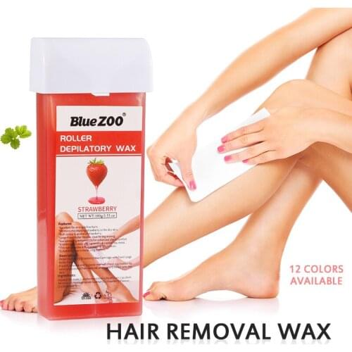 100g Natural Depilatory Wax Cartridge Hair Removal Cream Special Beeswax Strawberry Rose Honey Roll-On Hot Wax Machine TSLM2