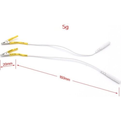 2PCS Durable Replacement Crocodile Clip Unit Lead Wires Cables for Tens EMS Standard Massager